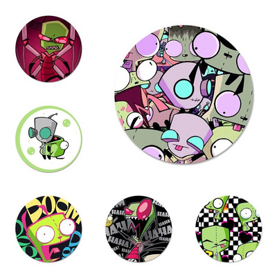 Cartoon Invader Zim Badge Καρφίτσα Αξεσουάρ καρφίτσας για ρούχα Δώρο Δώρο για σακίδιο πλάτης