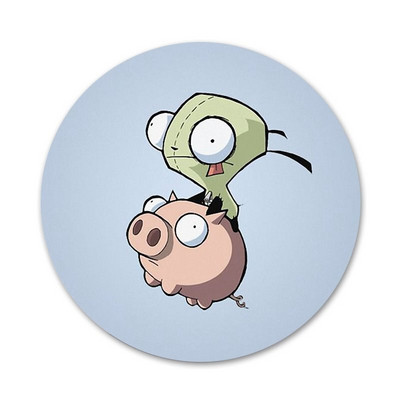 Kreslený votrelec Zim odznak brošňa špendlíky doplnky na oblečenie batoh dekorácia darček