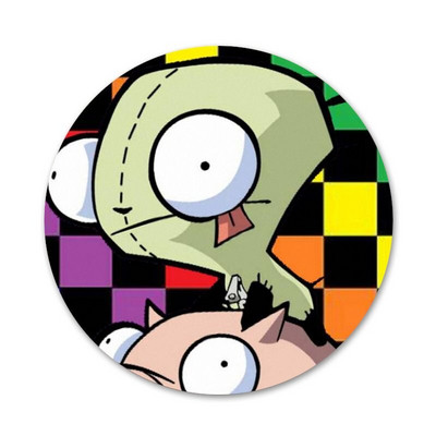 Kreslený votrelec Zim odznak brošňa špendlíky doplnky na oblečenie batoh dekorácia darček