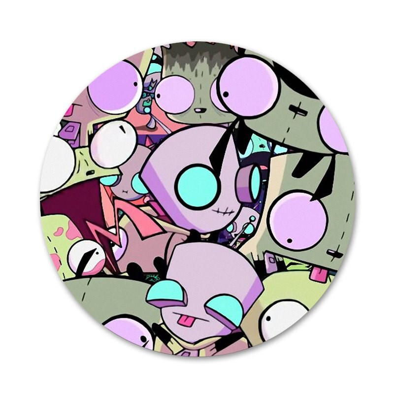 Kreslený votrelec Zim odznak brošňa špendlíky doplnky na oblečenie batoh dekorácia darček