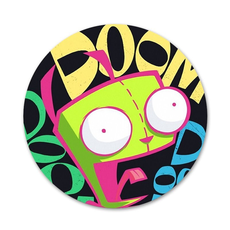 Kreslený votrelec Zim odznak brošňa špendlíky doplnky na oblečenie batoh dekorácia darček