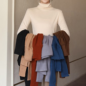 Bluză casual de damă cu guler înalt