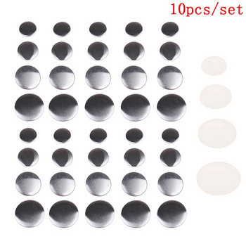 10Pcs 37-58mm Пластмасова празна метална значка Бутон за щифтове Части Консумативи за Създател на копчета за значки за дрехи Метални DIY Занаятчийски материали