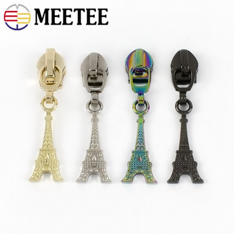 10tk Meetee 5# tõmblukuga liuguri tõmbepea metallvaigu jaoks nailonist tõmblukuga paranduskomplekt sulgemiskott Kohver Rõivad isetegemise õmblemise tarvikud