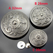 Antikvarinio lydinio reljefinės gėlės apvalios skydinės piniginės sagtis piniginei diržo krepšiui džinsai telefono dėklas šuns antkaklis, pasidaryk pats, amatų reikmenys