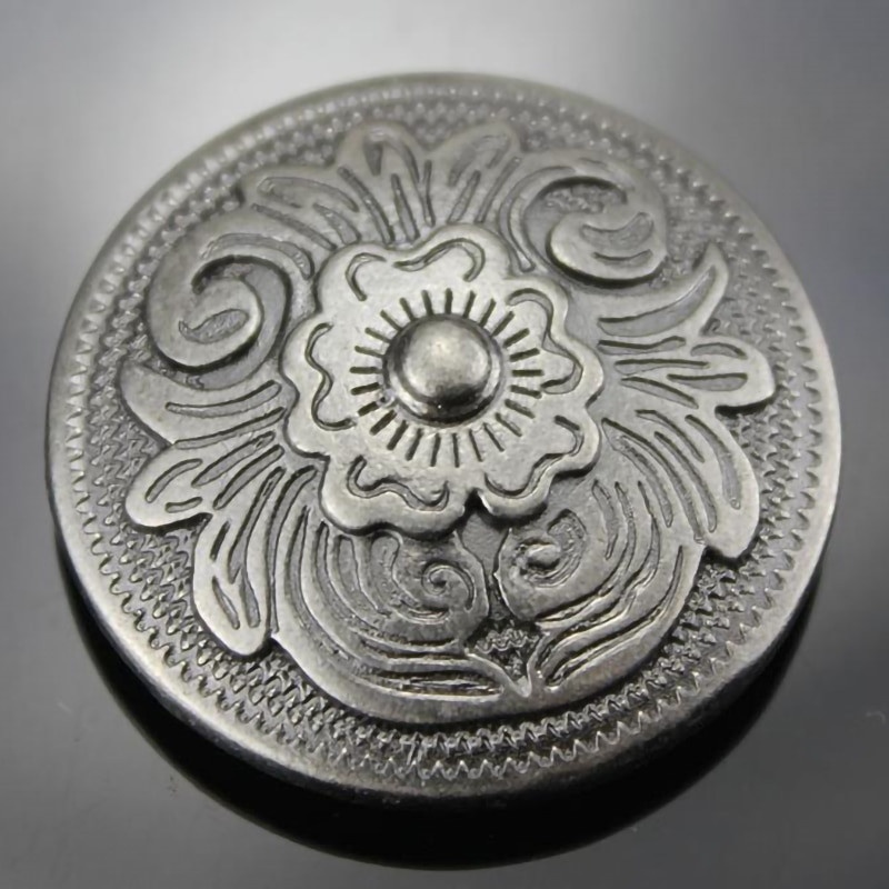 Antikvarinio lydinio reljefinės gėlės apvalios skydinės piniginės sagtis piniginei diržo krepšiui džinsai telefono dėklas šuns antkaklis, pasidaryk pats, amatų reikmenys