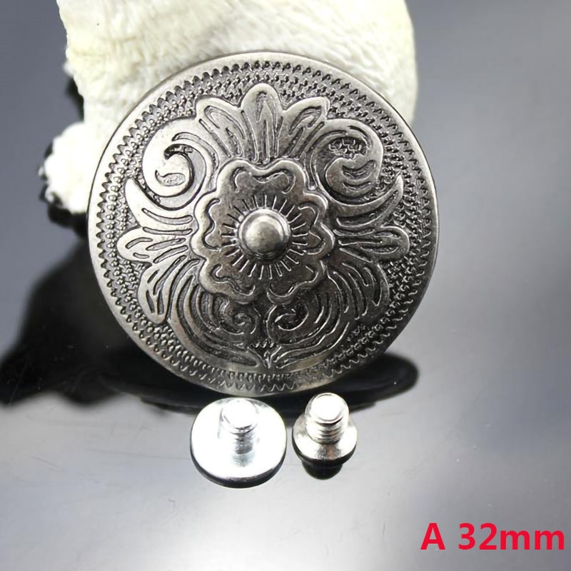 Antikvarinio lydinio reljefinės gėlės apvalios skydinės piniginės sagtis piniginei diržo krepšiui džinsai telefono dėklas šuns antkaklis, pasidaryk pats, amatų reikmenys