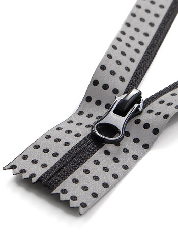 2 ΤΕΜ 20cm 5# Nylon φερμουάρ Κλειστό τέλος Tial Dot Reflektive Invisible Zippers for Clothing Home Textile Bags Supplies DIY Crafts