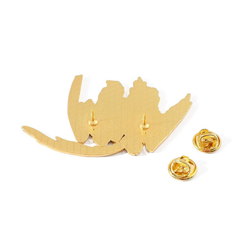 Ελληνική Μυθολογία Καλοί Οιωνοί Άφατος Σύζυγος Άγγελος & Δαίμονας Καρφίτσα από σκληρό σμάλτο Aziraphale And Crowley Lapel Brooch