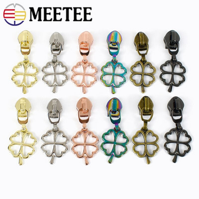 Meetee 5/10/20Pcs 5# Κεφαλές φερμουάρ για φερμουάρ από νάιλον φερμουάρ Τσάντα ενδυμάτων Φερμουάρ Sliders Sliders Puller Zip Repair Kit Αξεσουάρ ραπτικής DIY