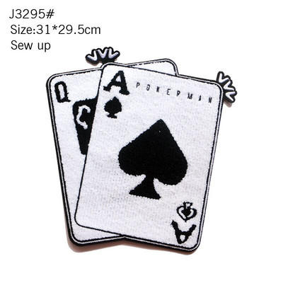 Didelis mados gražus rankšluosčių siuvinėjimas Besišypsantis veidas Širdies formos Žvaigždė Tigras Žaidimų Kortelės Audinio lipdukas „Pasidaryk pats“ ženklelis laisvalaikio drabužiai