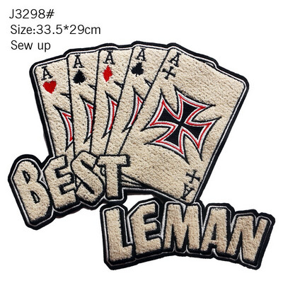 Didelis mados gražus rankšluosčių siuvinėjimas Besišypsantis veidas Širdies formos Žvaigždė Tigras Žaidimų Kortelės Audinio lipdukas „Pasidaryk pats“ ženklelis laisvalaikio drabužiai