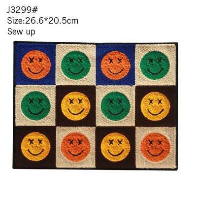 Didelis mados gražus rankšluosčių siuvinėjimas Besišypsantis veidas Širdies formos Žvaigždė Tigras Žaidimų Kortelės Audinio lipdukas „Pasidaryk pats“ ženklelis laisvalaikio drabužiai