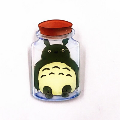 1 ks Roztomilý zvierací kreslený odznak s ikonou Totoro Vysokokvalitná anime postavička s kreslenou postavičkou na ozdobu na batoh, tričko, klobúk