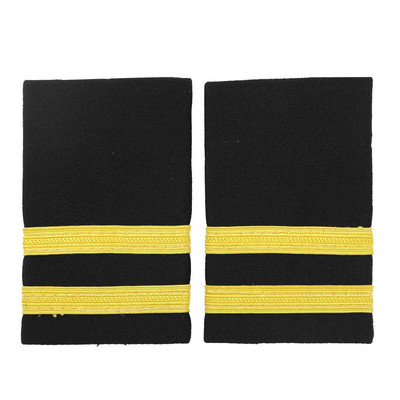 1 pereche de epoleți pentru uniformă de pilot profesională tradițională Epoleți pentru pilot Insigne de performanță pe scenă cu dungi aurii/argintii din nailon
