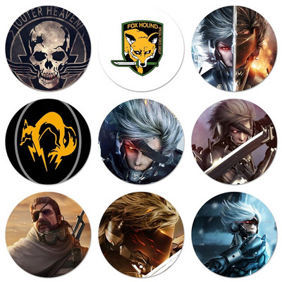 Metal Gear Rising Icons Καρφίτσες Διακοσμητικό σήμα Καρφίτσες Μεταλλικές κονκάρδες για διακόσμηση σακιδίων πλάτης 58mm