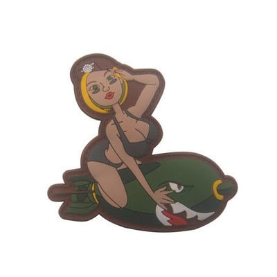 ZOMBIE 99 a 1% batéria Sexy dievča PVC nášivka Taktická vojenská bojová náramková páska Odznak Gumový bojový emblém Aplikácia Odznaky Háčik na chrbte