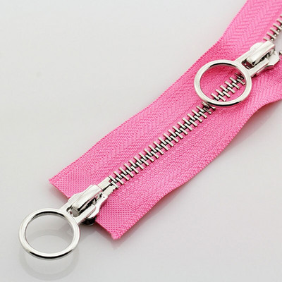 Aukštos kokybės Nr. 5 metalinis užtrauktukas 70/90 cm Atviras dvigubas slankiklis Sidabrinis užtrauktukas „Pasidaryk pats“ Rankdarbiai, skirti medžiaginiam kišeniniam drabužių krepšiui