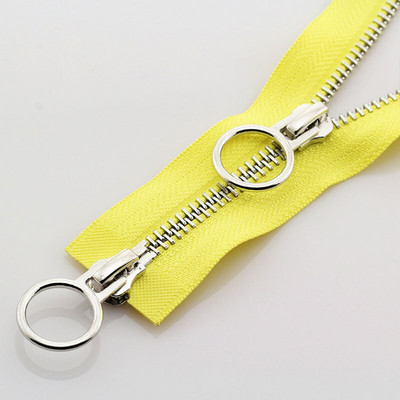 Aukštos kokybės Nr. 5 metalinis užtrauktukas 70/90 cm Atviras dvigubas slankiklis Sidabrinis užtrauktukas „Pasidaryk pats“ Rankdarbiai, skirti medžiaginiam kišeniniam drabužių krepšiui