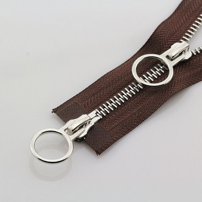 Aukštos kokybės Nr. 5 metalinis užtrauktukas 70/90 cm Atviras dvigubas slankiklis Sidabrinis užtrauktukas „Pasidaryk pats“ Rankdarbiai, skirti medžiaginiam kišeniniam drabužių krepšiui