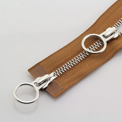 Aukštos kokybės Nr. 5 metalinis užtrauktukas 70/90 cm Atviras dvigubas slankiklis Sidabrinis užtrauktukas „Pasidaryk pats“ Rankdarbiai, skirti medžiaginiam kišeniniam drabužių krepšiui