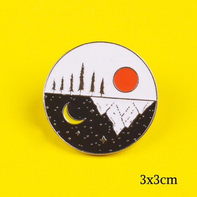 Horské dobrodružstvo Odznaky na batoh Špendlíky na oblečenie Divoká turistika Cestovné brošne Prírodný cestovný odznak Kovová dekorácia na džínsy