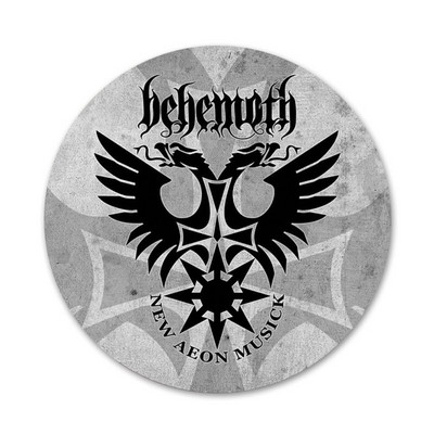 Behemoth Band Design Icons Καρφίτσες Διακοσμητικό σήμα Καρφίτσες Μεταλλικές κονκάρδες για διακόσμηση σακιδίου πλάτης 58mm