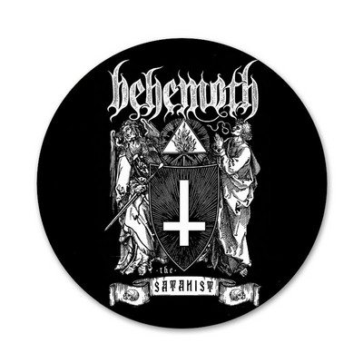 Behemoth Band Design Icons Καρφίτσες Διακοσμητικό σήμα Καρφίτσες Μεταλλικές κονκάρδες για διακόσμηση σακιδίου πλάτης 58mm