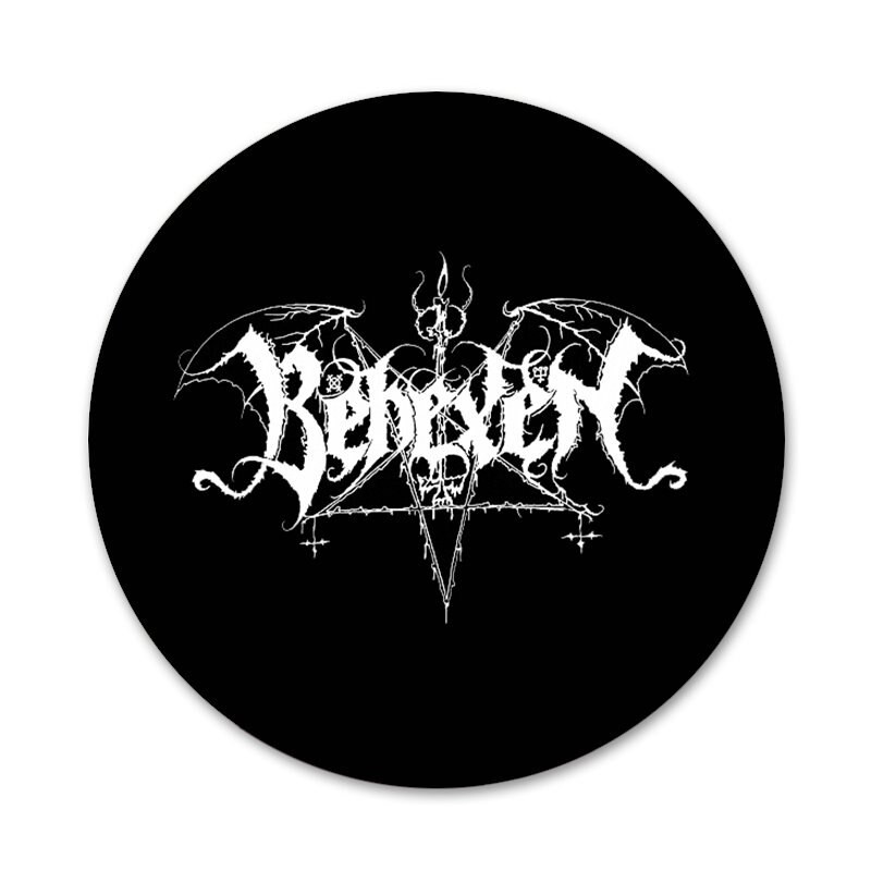 Behemoth Band Design Icons Καρφίτσες Διακοσμητικό σήμα Καρφίτσες Μεταλλικές κονκάρδες για διακόσμηση σακιδίου πλάτης 58mm