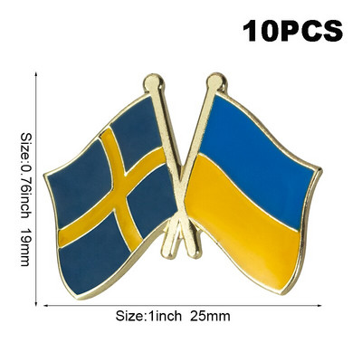 USA Ukraina Ühendkuningriik Ukraina Ukraina Poola Ukraina Taani Ukraina Rootsi Ukraina lipu märk Lipp Reväärinõel Pross