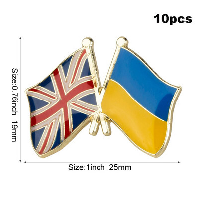 USA Ukraina Ühendkuningriik Ukraina Ukraina Poola Ukraina Taani Ukraina Rootsi Ukraina lipu märk Lipp Reväärinõel Pross