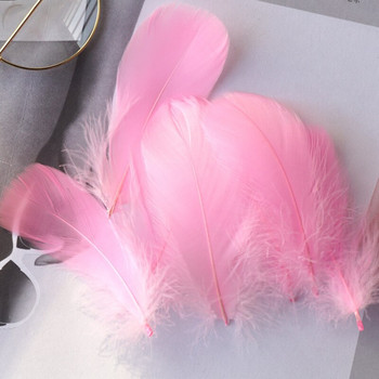 100 τεμ. 8-12 εκ. Μεσαίο αιωρούμενο φτερό χήνας Φυσικό πολύχρωμο φτερό για διακόσμηση ρούχων γάμου Φτερά χειροτεχνίας DIY