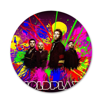 58 mm Coldplay bändi ikoonid nööpnõelad märgi kaunistus prossid metallist märgid riiete jaoks seljakoti kaunistus