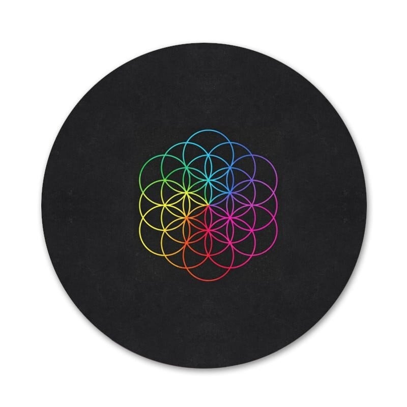 58 mm Coldplay bändi ikoonid nööpnõelad märgi kaunistus prossid metallist märgid riiete jaoks seljakoti kaunistus
