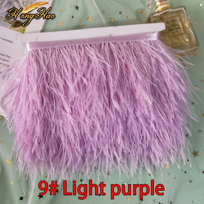 1 metras 8-10cm Daugiaspalvis Tikras stručio plunksnas Apdailos Juostelė Balta Strutis suknelė Drabužių dekoravimui Siuvimo plunksnos Amatai