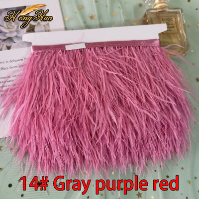 1 metras 8-10cm Daugiaspalvis Tikras stručio plunksnas Apdailos Juostelė Balta Strutis suknelė Drabužių dekoravimui Siuvimo plunksnos Amatai