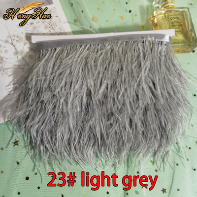 1 metras 8-10cm Daugiaspalvis Tikras stručio plunksnas Apdailos Juostelė Balta Strutis suknelė Drabužių dekoravimui Siuvimo plunksnos Amatai