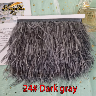 1 metras 8-10cm Daugiaspalvis Tikras stručio plunksnas Apdailos Juostelė Balta Strutis suknelė Drabužių dekoravimui Siuvimo plunksnos Amatai