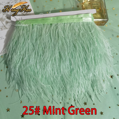 1 metras 8-10cm Daugiaspalvis Tikras stručio plunksnas Apdailos Juostelė Balta Strutis suknelė Drabužių dekoravimui Siuvimo plunksnos Amatai