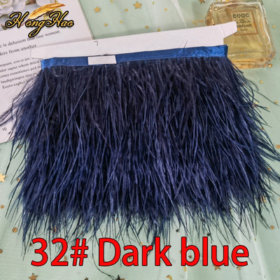 1 metras 8-10cm Daugiaspalvis Tikras stručio plunksnas Apdailos Juostelė Balta Strutis suknelė Drabužių dekoravimui Siuvimo plunksnos Amatai