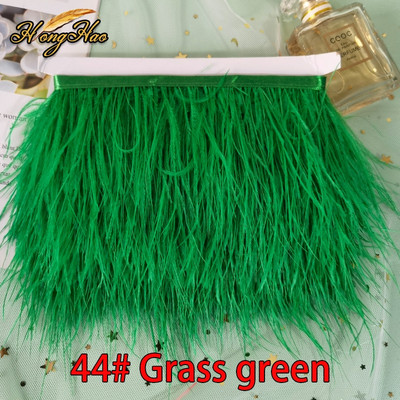 1 metras 8-10cm Daugiaspalvis Tikras stručio plunksnas Apdailos Juostelė Balta Strutis suknelė Drabužių dekoravimui Siuvimo plunksnos Amatai