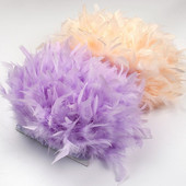 1 jardo natūralių kalakutų plunksnų apdaila 4–6 colių plunksnų juostelė amatams Priedai Vestuvių vakarėlis Sijonas Drabužių siuvimas Dekoracija