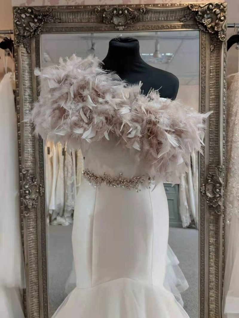 1 jardo natūralių kalakutų plunksnų apdaila 4–6 colių plunksnų juostelė amatams Priedai Vestuvių vakarėlis Sijonas Drabužių siuvimas Dekoracija