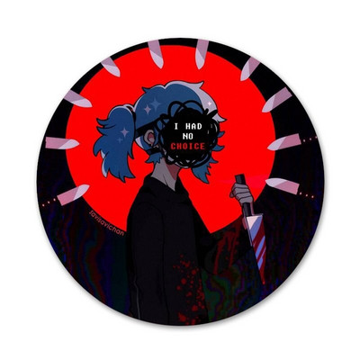 58 mm Sally näomängu ikoonid nööpnõelad märgi kaunistus prossid Metallist märgid seljakoti kaunistamiseks