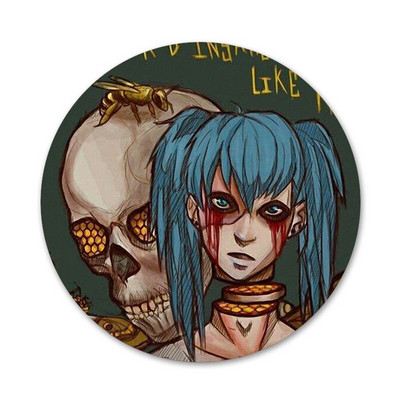 58 mm Sally näomängu ikoonid nööpnõelad märgi kaunistus prossid Metallist märgid seljakoti kaunistamiseks