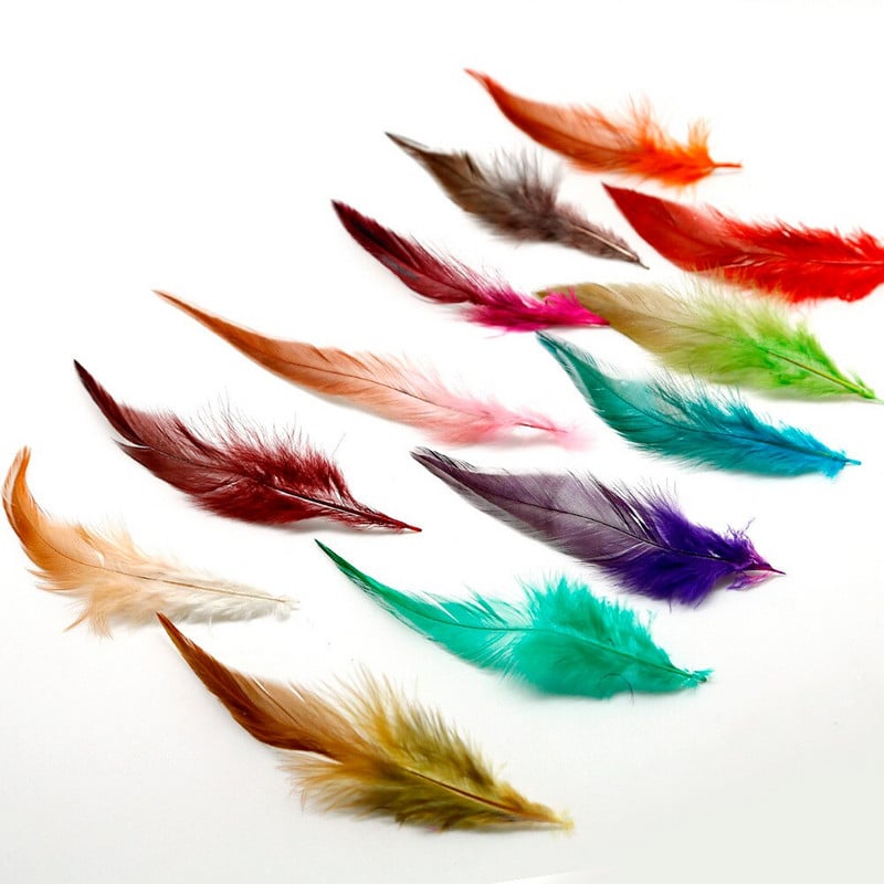 100 vnt / partijoje aukštos kokybės fazano plunksnos, 4-6 "/ 10-15 cm, natūralios spalvos ir dažytos plunksnos, skirtos "pasidaryk pats" amatų ir papuošalų priedams