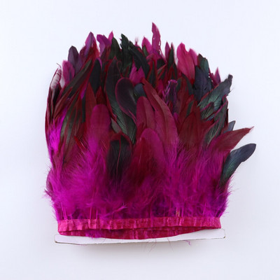 1 méteres természetes fehér csirketollas szegély 10-15 cm-es kakastoll szalag ünnepi és parti ruházati dekorációhoz