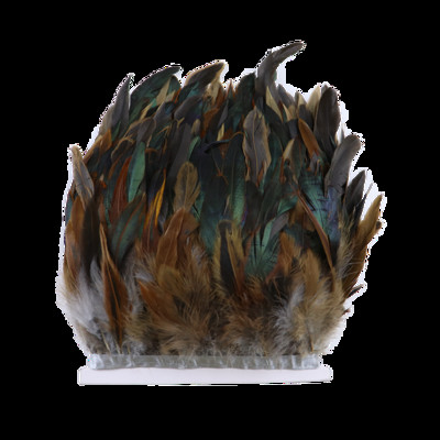 1 méteres természetes fehér csirketollas szegély 10-15 cm-es kakastoll szalag ünnepi és parti ruházati dekorációhoz