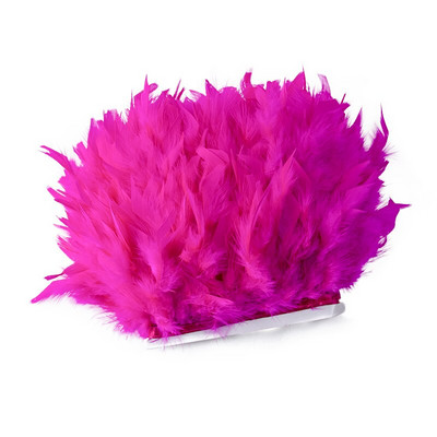 Panglică cu pene naturale de curcan, 10-15 cm, franjuri cu pene albe, pentru decorarea rochiei de mireasă, accesorii de cusut Plumas