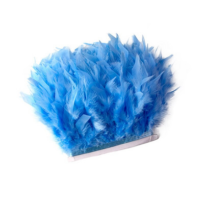 Panglică cu pene naturale de curcan, 10-15 cm, franjuri cu pene albe, pentru decorarea rochiei de mireasă, accesorii de cusut Plumas